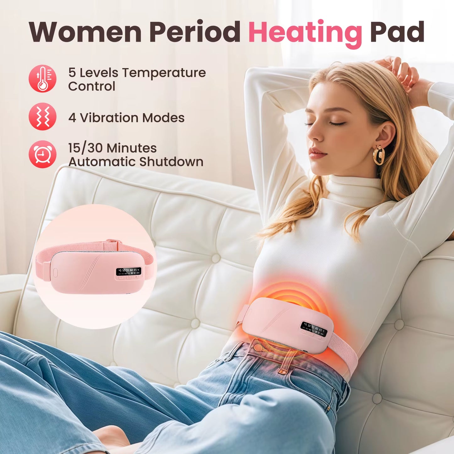 Discomfort Periods Massager Heater