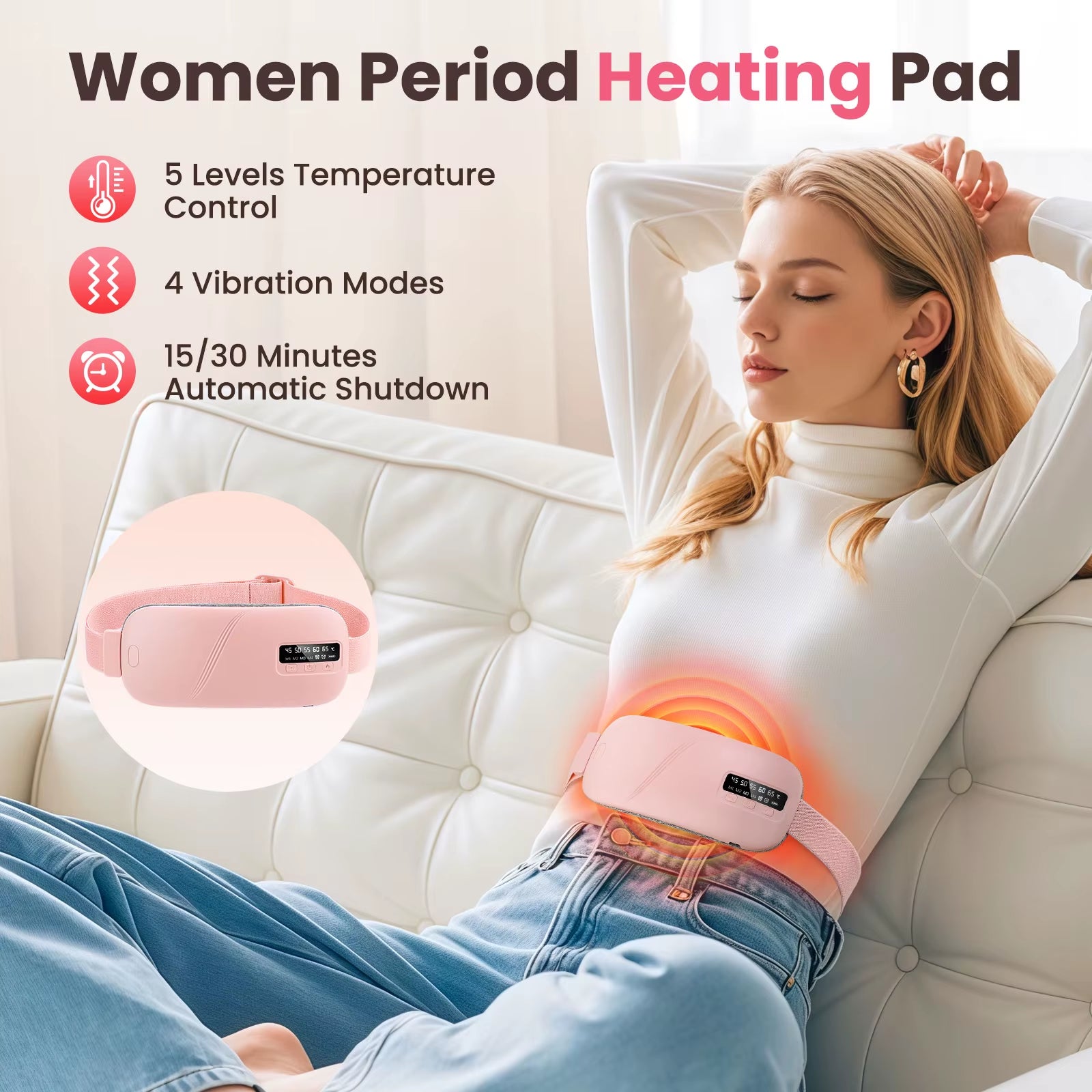 Discomfort Periods Massager Heater