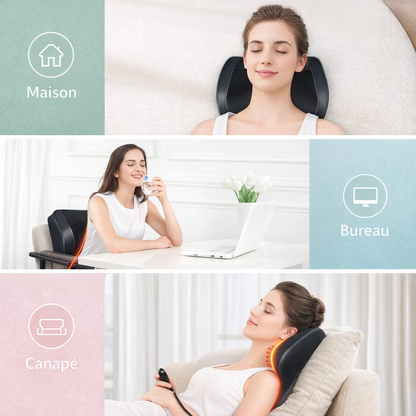 Masseur Shiatsu Chauffant  – Utilisation polyvalente