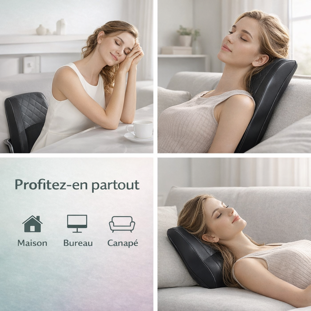 Masseur Shiatsu Chauffant  – Utilisation polyvalente